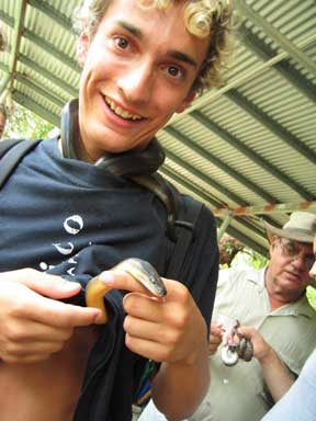 Innisfail: Peter and a Snake